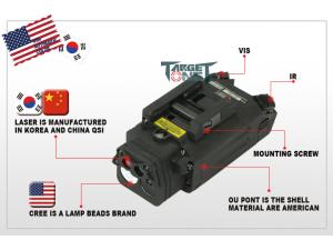 Target One DBAL-PL with LED white light founction + Laser with indicate IR founction (Plastic version)